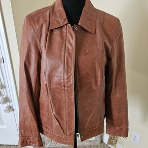 ,VINTAGE Chestnut Leather Jacket